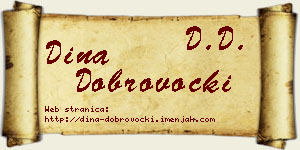 Dina Dobrovocki vizit kartica